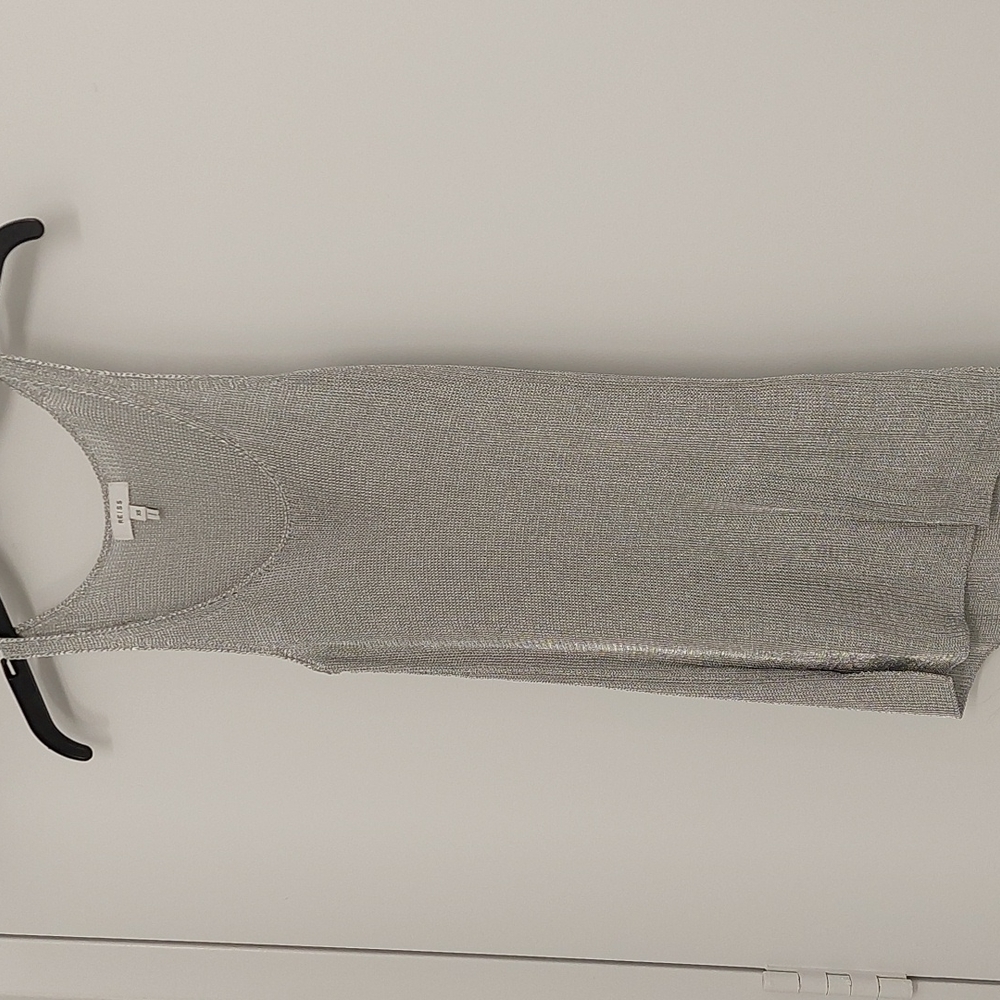 Reiss silver knit tank